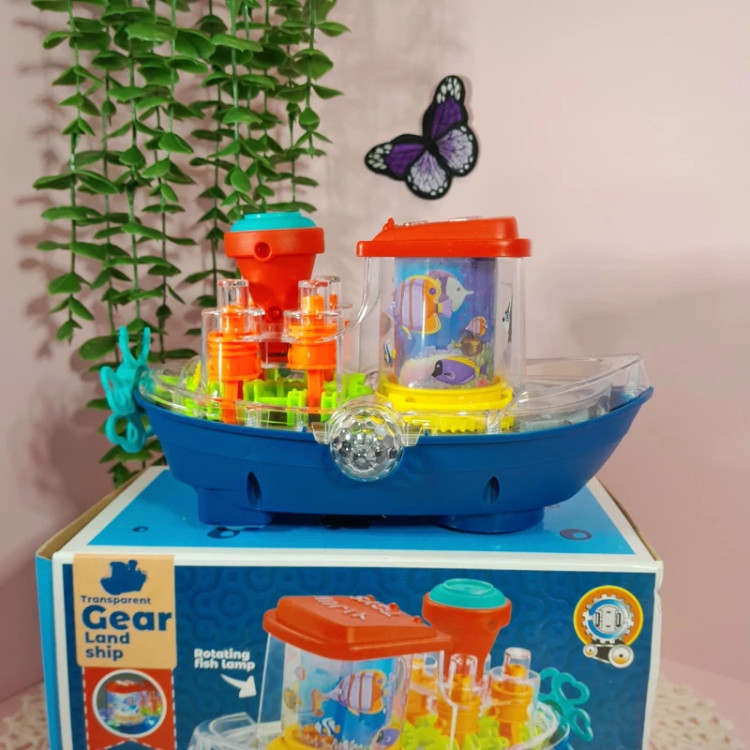 کشتی چرخ دنده ای اسباب بازی موزیکال چراغدار
